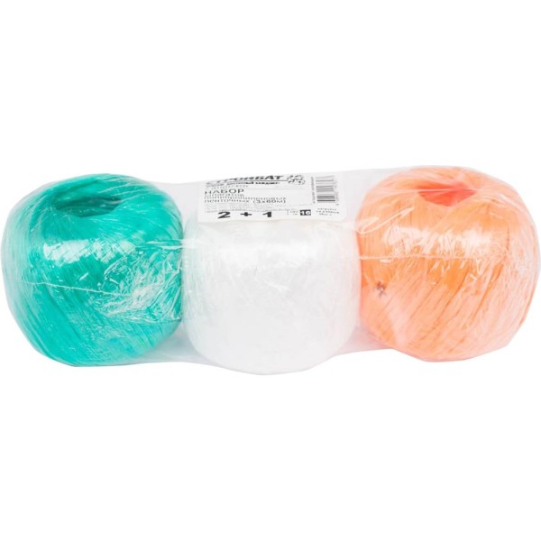 Набор полипропиленовых ленточных шпагатов Стройбат 1200 текс, 3х60 м 29388