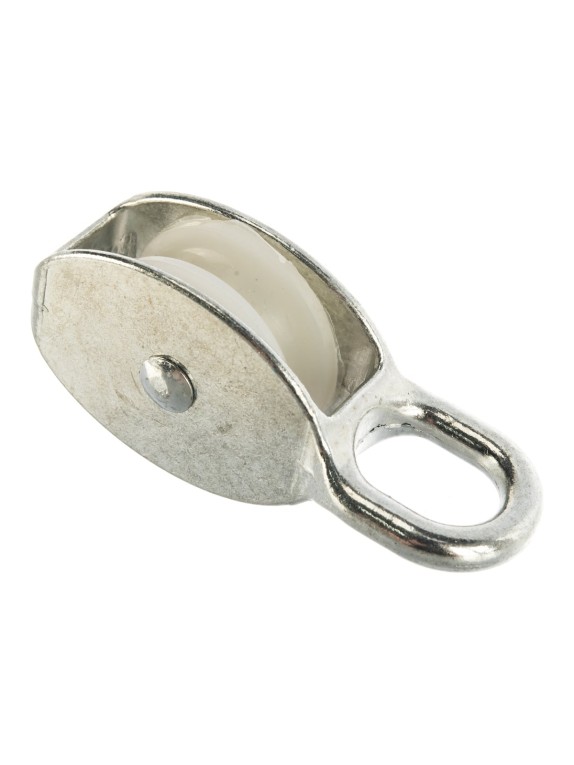 Одинарный оцинкованный блок для троса Tech-Krep нейлоновый шкив 40 мм ярлык 112744