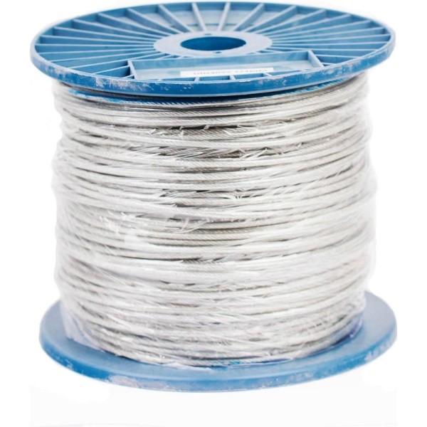 Стальной трос Стройбат в оболочке PVC 5/7 мм белый цинк 115430