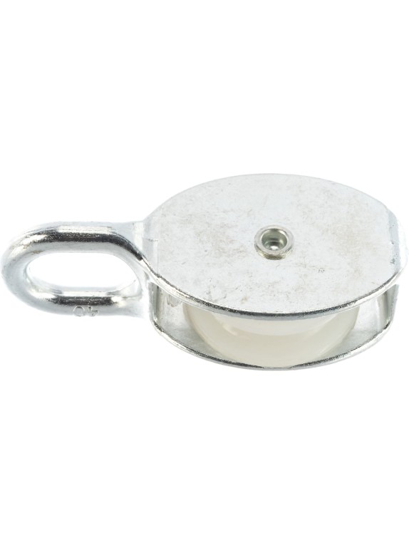 Одинарный блок для троса Fixbox 40 мм белый цинк 1 шт 251630