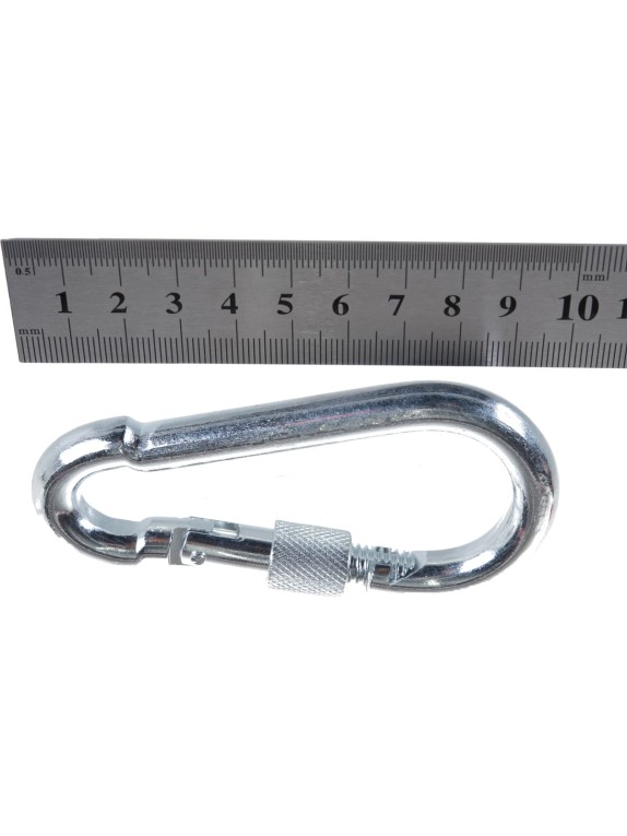 Карабин с фиксатором Саморезик 10х100 DIN 5299 D 5шт DIN5299D-10х100-5