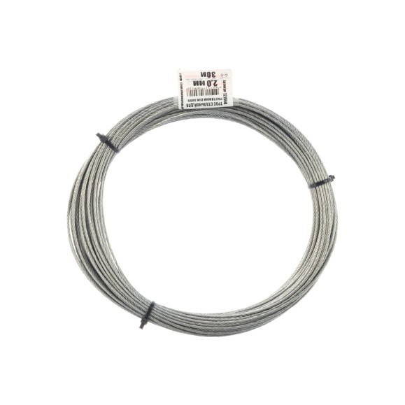 Стальной трос для растяжки DIN 3055, 2 мм, 30 м Tech-Krep 127844