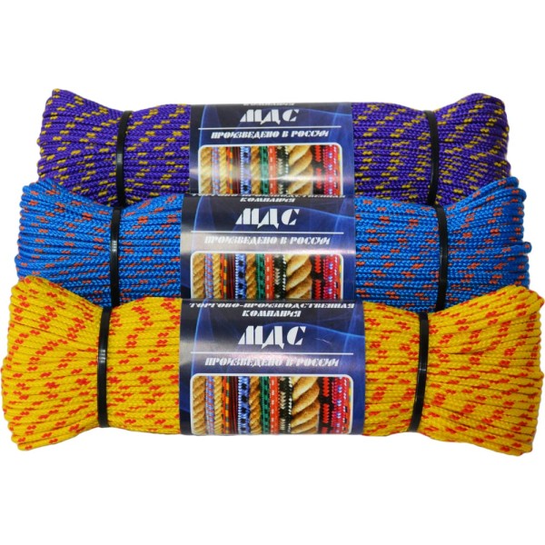 Полипропиленовый плетеный шнур ПАРТНЕР 3 мм, 16 прядный,50 м ФАС 68864 50