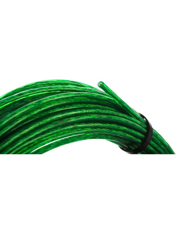 Металлополимерный цветной трос Tech-Krep 3мм 20м зеленый - накл. 136598