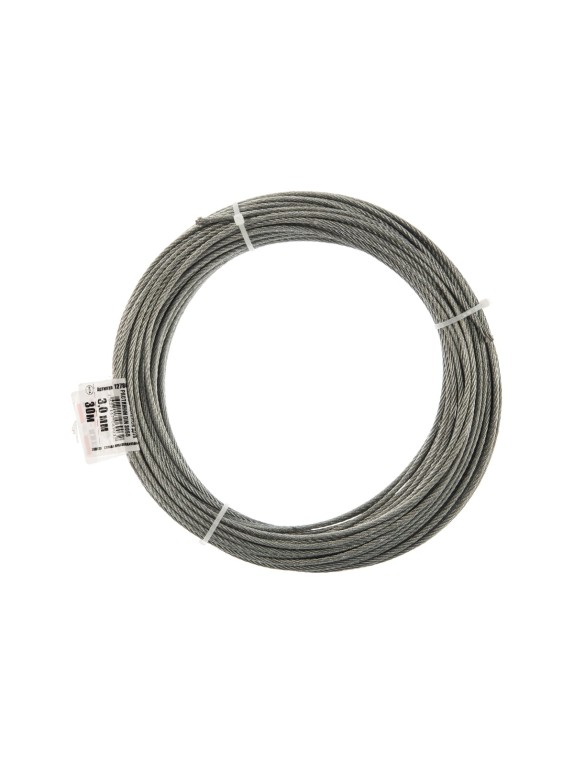 Стальной трос для растяжки DIN 3055, 3 мм, 30 м Tech-Krep 127846