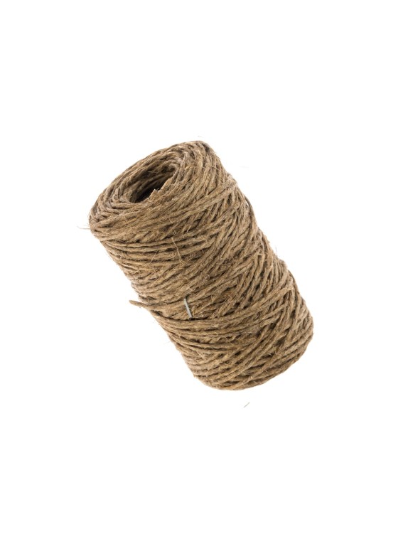 Льняной полированный крученый шпагат Стройбат 1 мм х 80 м 29658