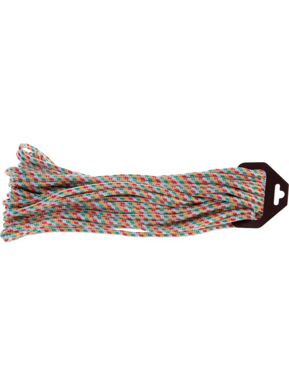 Плетеный шнур ПП 6 мм с сердечником, 16-прядный, высокопрочный, цветной, 20 м Tech-Krep 139913