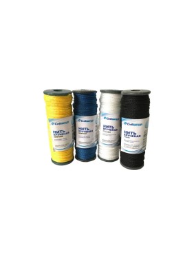 Полипропиленовая крученая нить Сибшнур катушка 100 м, 50 гр, черная 40018