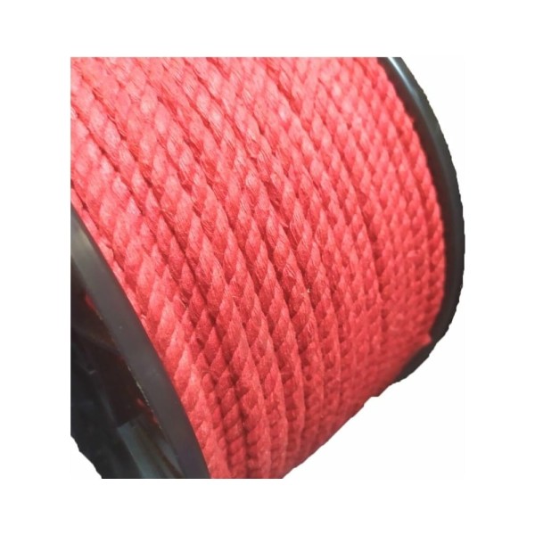 Хлопчатобумажный канат ЭБИС 6 мм 120 м красный 73099