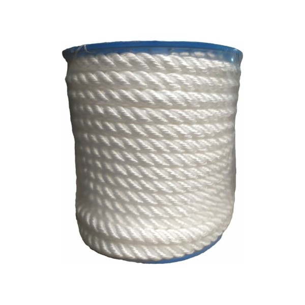 Полипропиленовый канат АзотХимФортис тросовой свивки 16 мм 50 м белый 73631