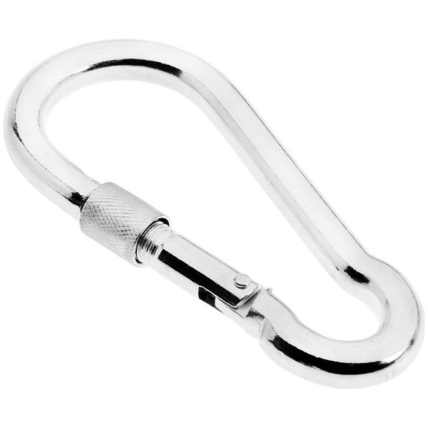 Монтажный карабин с фиксатором TUNDRA krep, DIN 5299D, 12х140 мм, оцинкованный 5244795