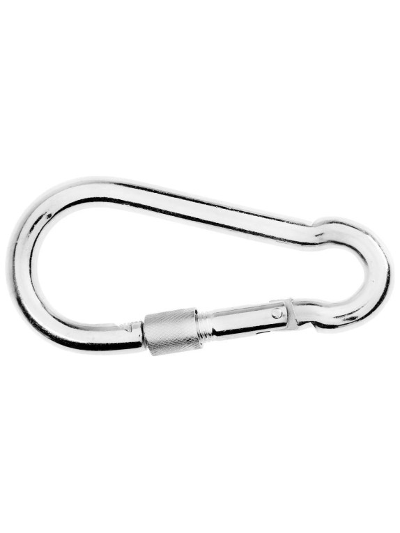 Монтажный карабин с фиксатором TUNDRA krep, DIN 5299D, 12х140 мм, оцинкованный 5244795