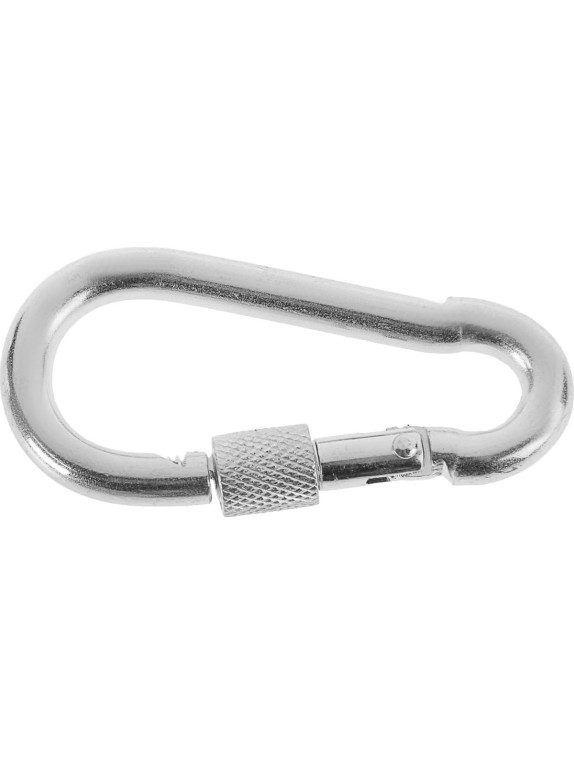 Монтажный карабин с фиксатором TUNDRA krep, DIN 5299D, 5х50 мм, оцинкованный 2614983