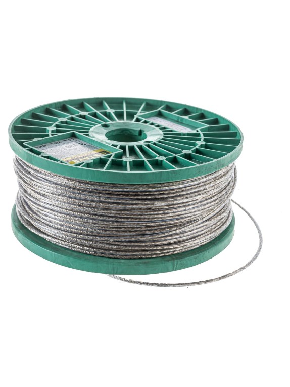 Стальной трос в полимерной оболочке STAYER 3 мм L=200 м 30410-30