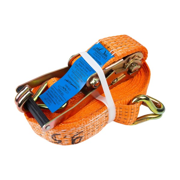 Стяжной ремень ПРОММЕТАЛЛ 5.0/10.0 т, 50 мм, оранж. 5 м, рабочая нагрузка 2500 кг 00004039