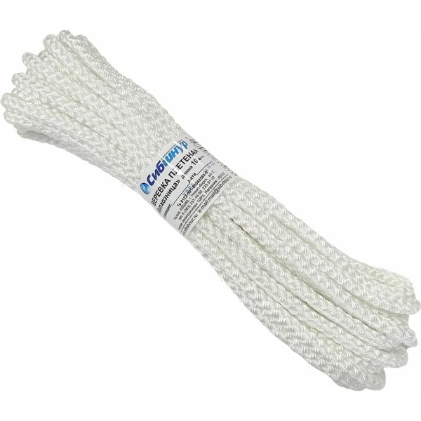 Плетеная веревка Сибшнур Колхозница 10 м, моток 20003