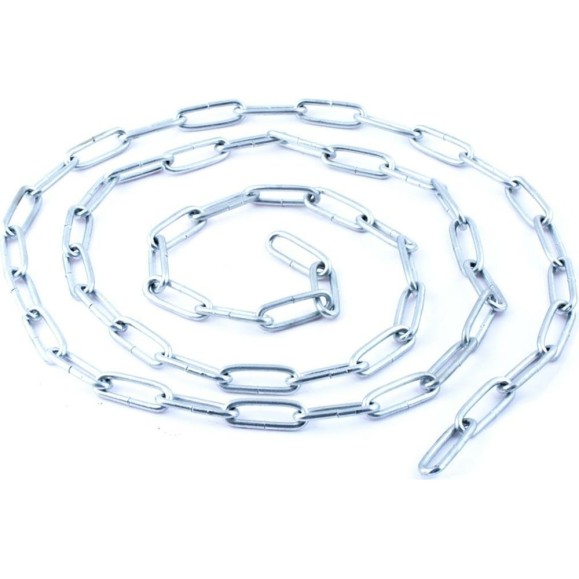 Цепь Fixbox DIN 763, дл. звено, 3 мм, белый цинк, 2 м 204530