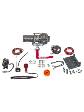Электрическая лебёдка RUNVA 12V 2500A lbs 1140 кг синтетический трос EWP2500ASR