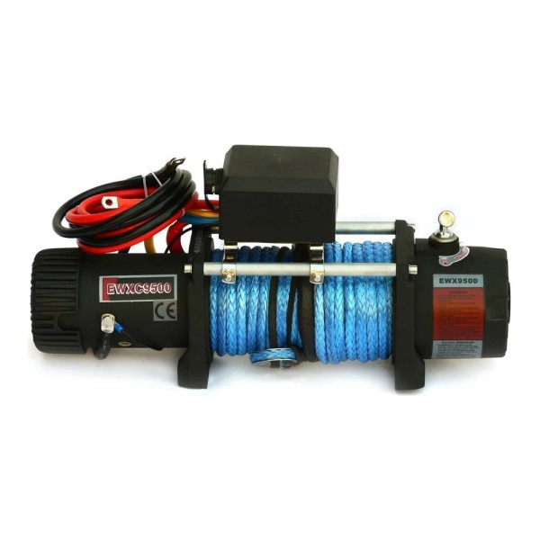 Электрическая лебёдка RUNVA высокоскоростная 12V 9500 lbs 4350 кг синтетический трос EWXC9500SSR