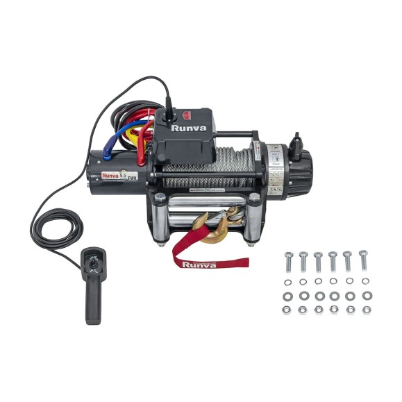 Электрическая лебёдка RUNVA 24V 9500 lbs 4350 кг влагозащищенная EWB9500S24V