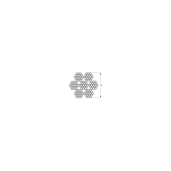 Трос ЦКИ D5, 6x19+IWS, A4, 250 м 68430