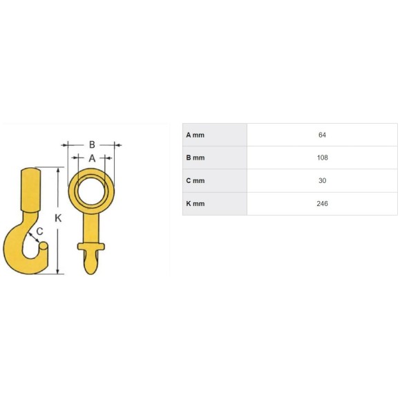 Крюк скользящий 8.0 т Haklift LIUA16