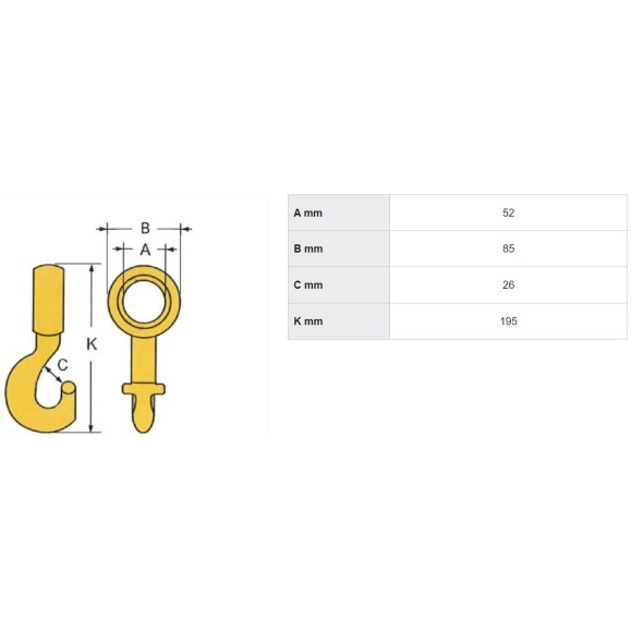 Крюк скользящий 5.3 т Haklift LIUA13