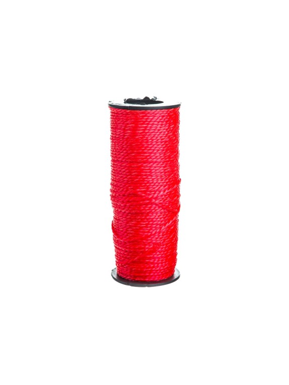 Крученая двухпрядная нить ПП, красная, 50 м, 1.3 мм Tech-Krep 139899