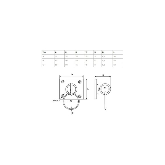 Кольцо с основанием ЦКИ M8397 A, A2 72491