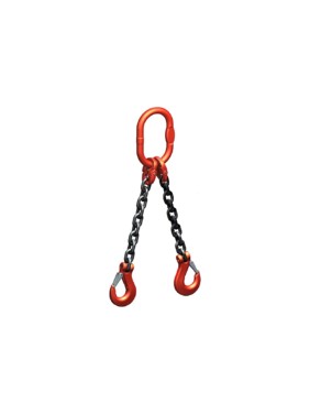 Цепной строп LITELIFT 2СЦ 2,12т 1м с самозакрывающимися крюками двухветвевой цепь 7x21 T8 G80 2sc2120t1s