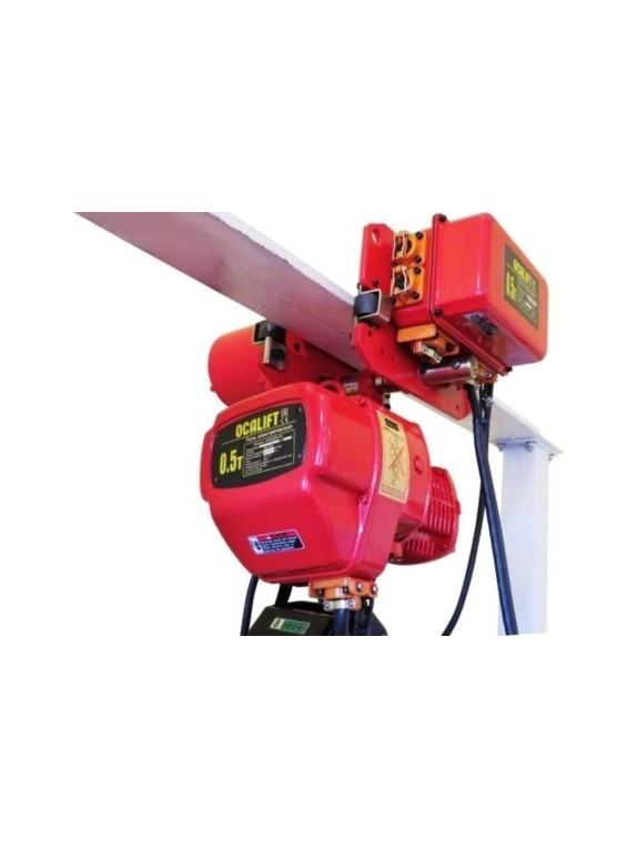Цепная передвижная электрическая таль OCALIFT 005-01S г/п 0,5Т, высота 18м, 380в OCA00501ST18m