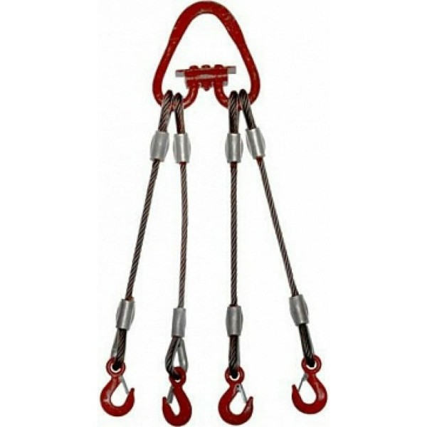 Канатный четырехветвевой стальной строп КанТраст  4СК 8,0/6000 (опрессовка) 4SKO86000
