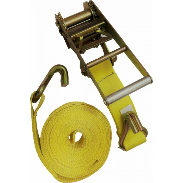 Стяжной ремень с крюками для крепления груза АБСОЛЮТ 5,0/10,0 т, L=3,5м, ширина ленты 75 мм 7930121032068