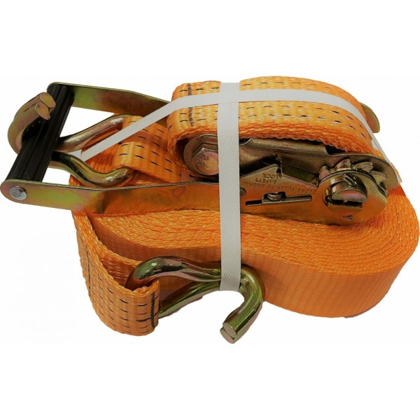 Стяжной ремень с крюками для крепления груза АБСОЛЮТ 2,5/5,0 т, L=20 м 7930121035939