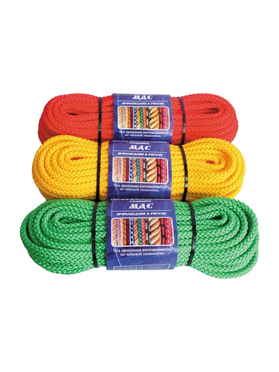 Полипропиленовый шнур ТОРГОВО-ПРОИЗВОДСТВЕННАЯ КОМПАНИЯ МДС плетеный, 8 мм, 8 пр, 20 м 7930050321073