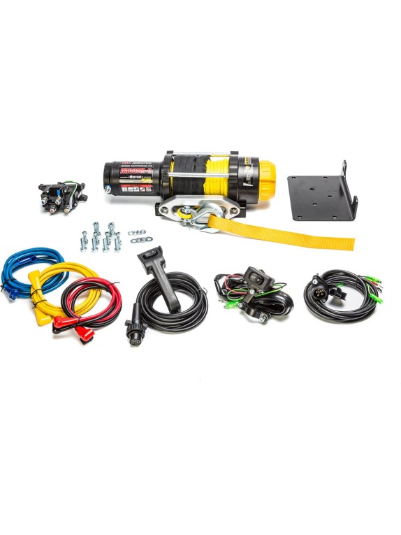 Лебедка для квадроцикла Автоспас ЛПЭ20М Мустанг 12В с синтетическим тросом W1403