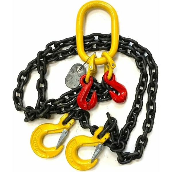 Двухветвевой цепной строп ТамбовТехСнаб 2СЦ 7.5 т, 6 м, с укорачивающими крюками 7930130711688