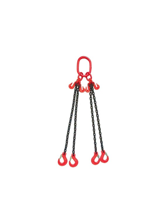 Цепной строп LITELIFT 4СЦ 17т 2м с укоротителями четырехветвевой цепь 16x48 T8 G80 4sc17000t2h