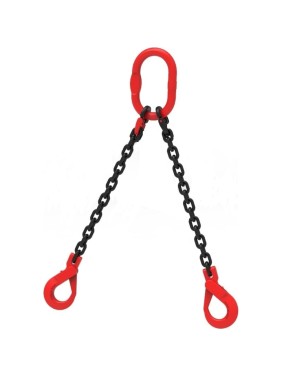 Цепной строп LITELIFT 2СЦ 11,2т 2м с самозакрывающимися крюками двухветвевой цепь 16x48 T8 G80 2sc11200t2s