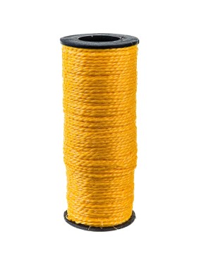 Крученая двухпрядная нить Tech-Krep ПП, желтая, 1.3 мм, 50 м 139902