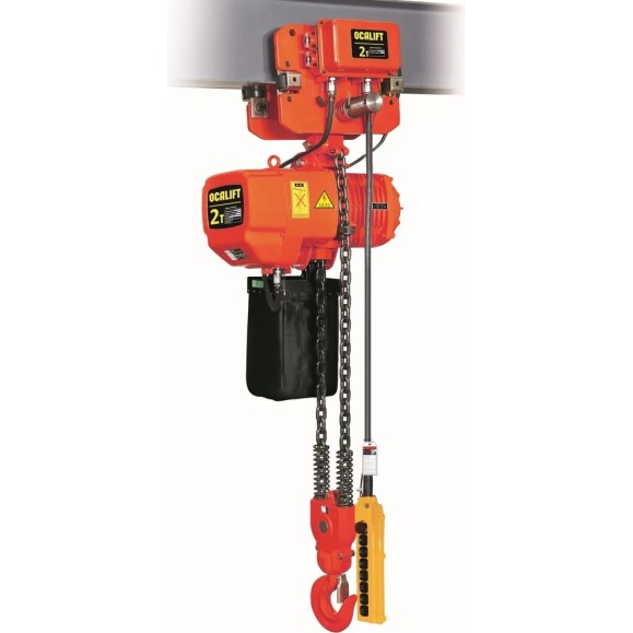 Передвижная цепная таль OCALIFT 0202D 2 т, 6 м, 3,3/1,1 м/мин, 380 в OCA0202DT6m