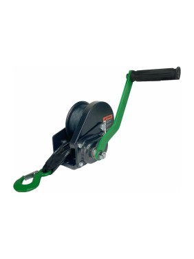 Лебедка ручная барабанная с тормозом HITCH HWB 1100 кг лента 10 м SZ073179