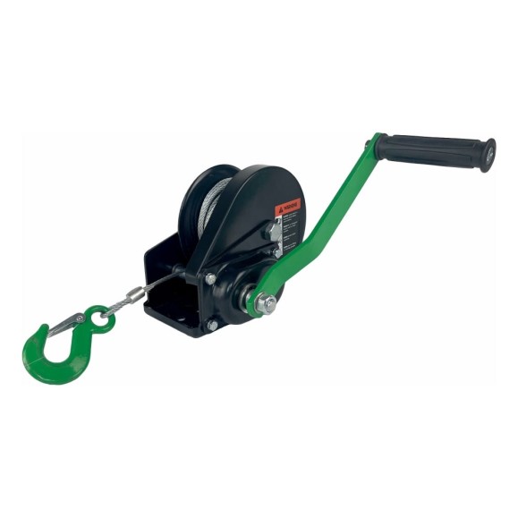 Ручная барабанная лебедка с тормозом HITCH HWB 800 кг, канат, 10 м SZ073182