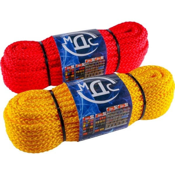 Полипропиленовый шнур ТОРГОВО-ПРОИЗВОДСТВЕННАЯ КОМПАНИЯ МДС плетеный, 8 мм, 8 пр, 20 м 7930050321073