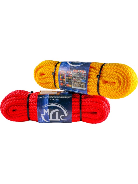 Полипропиленовый шнур ТОРГОВО-ПРОИЗВОДСТВЕННАЯ КОМПАНИЯ МДС плетеный, 8 мм, 8 пр, 20 м 7930050321073