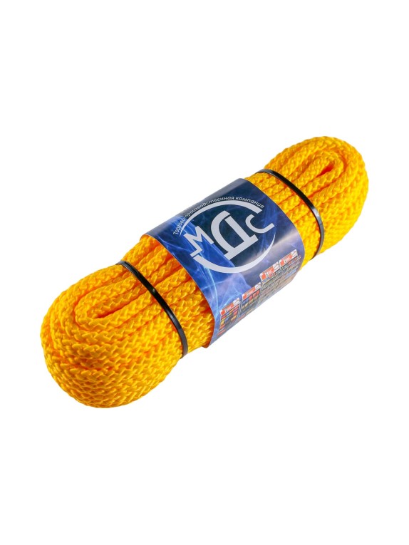 Полипропиленовый шнур ТОРГОВО-ПРОИЗВОДСТВЕННАЯ КОМПАНИЯ МДС плетеный, 8 мм, 8 пр, 20 м 7930050321073