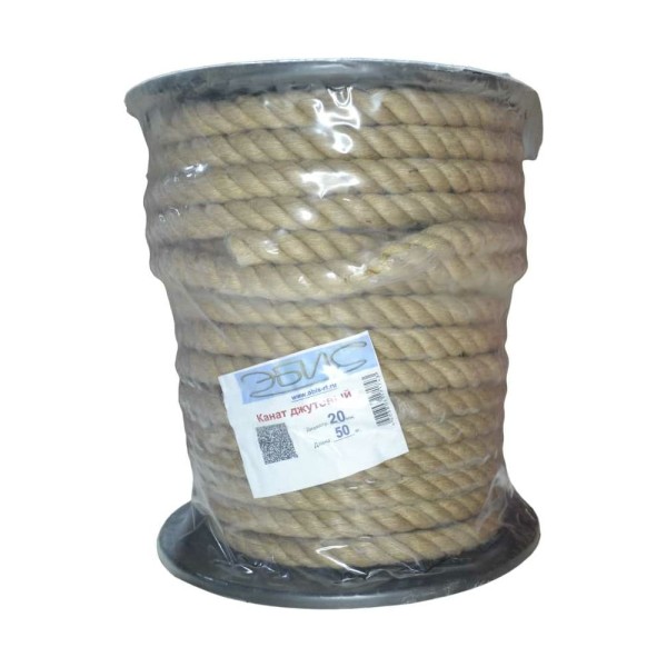 Джутовый канат Эбис 20 мм, 50 м, катушка 71743