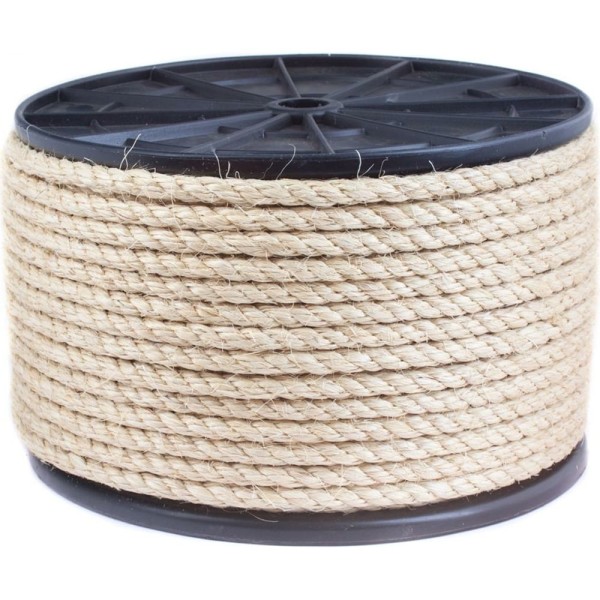 Сизалевая крученая веревка Стройбат 8 мм 100 м 219330