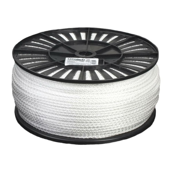 Хозяйственно-бытовой шнур Стройбат без сердечника 4 мм белый 500 м 120360