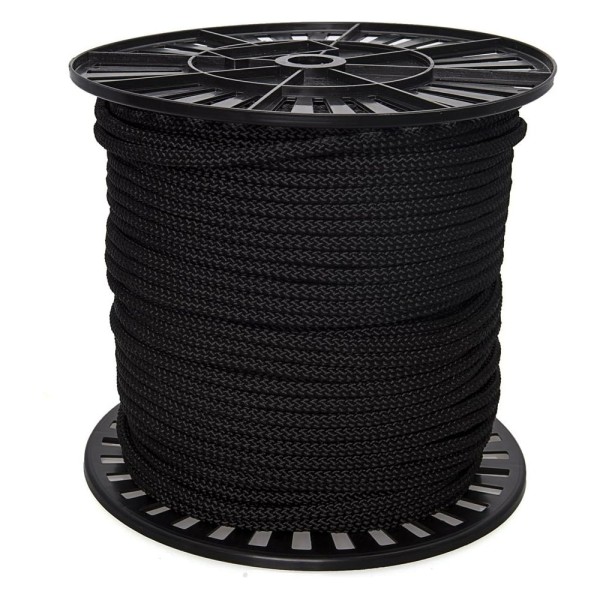 Плотный шнур Стройбат с сердечником 8 мм черный 100 м 120160